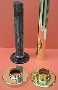 pornhint Pornhint Permanent Dance Fitness Spinning Pole Polished Brass H.D., 1 1/2" x 8 ft. Kit