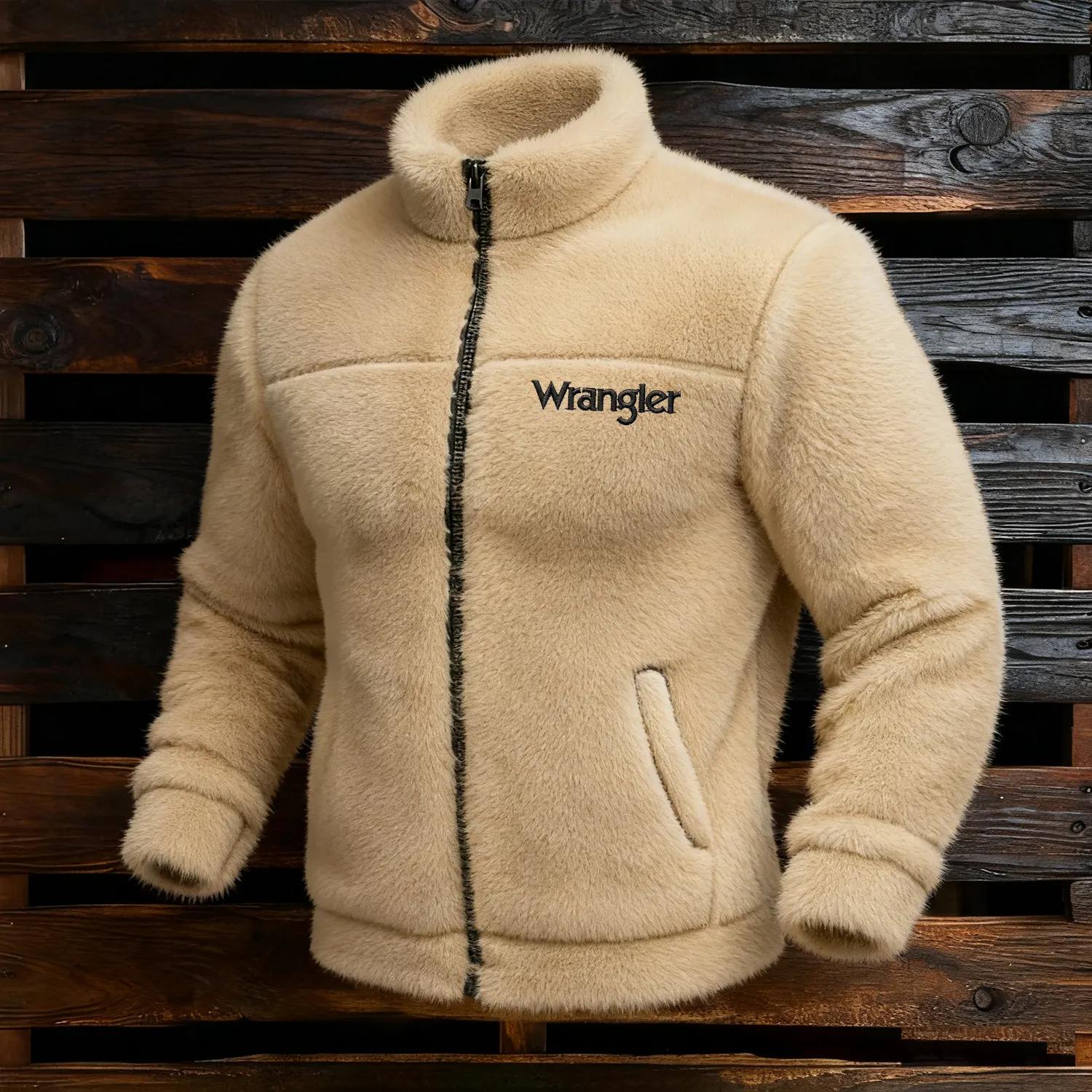 Classic Ranch Vibe Embroidered Fleece Cowboy Coat