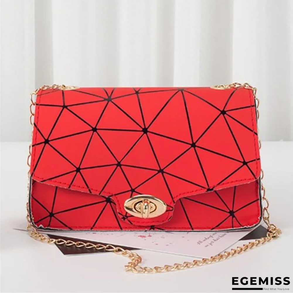 Red Black Fashion Casual Print Chains Messenger Bags | EGEMISS