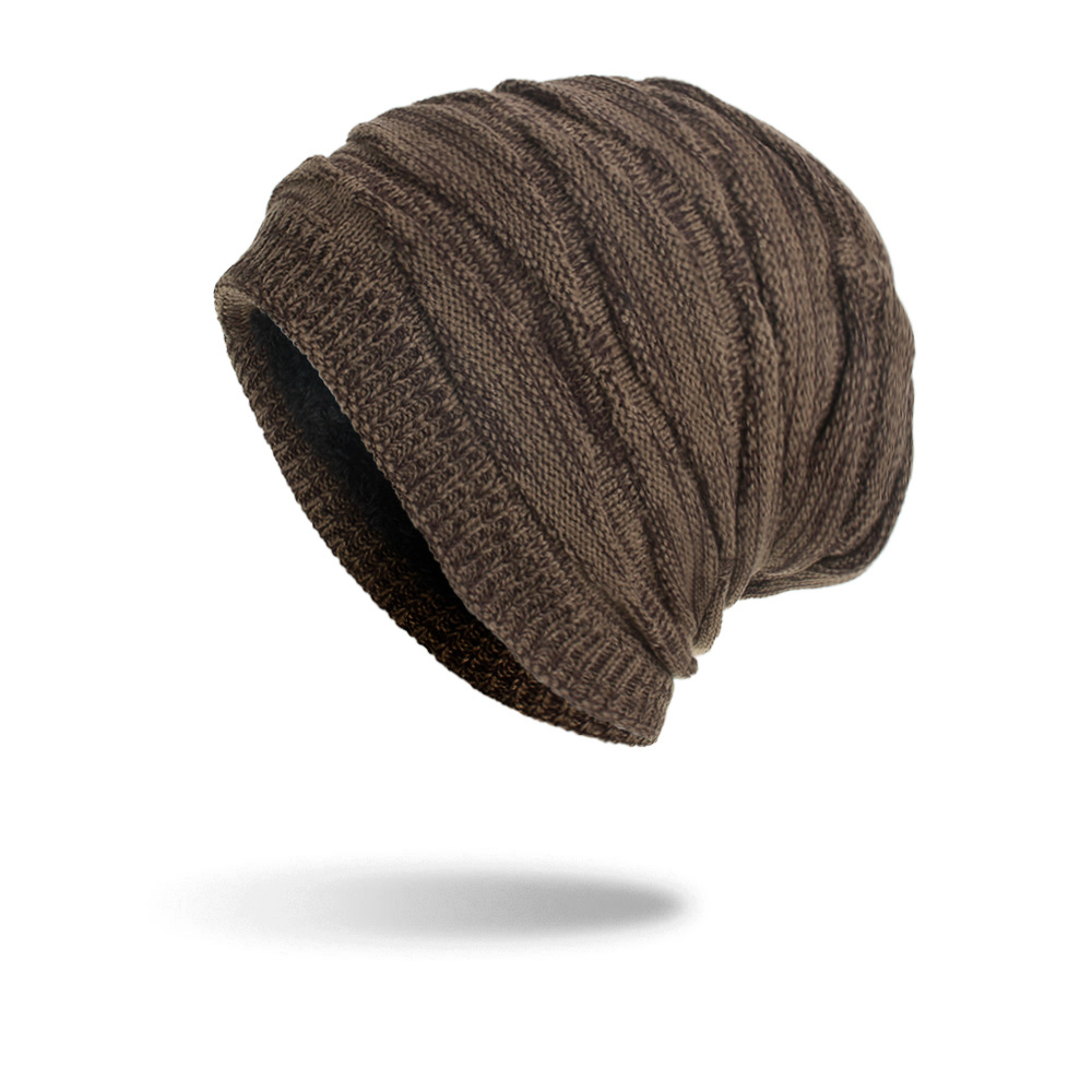 Solid color fleece knitted hat 5 colors