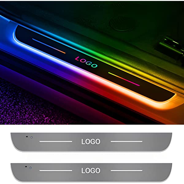 2Pcs LED Door Sill Pro Car Door Sill Lights Free Customization