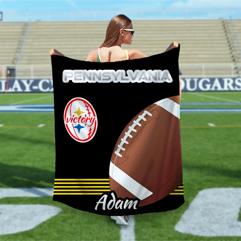 Custom Blankets Personalized Pittsburgh Steelers Football Sport Blanket