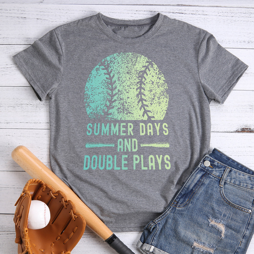 Double plays baseball T-shirt Tee -538414-Guru-buzz