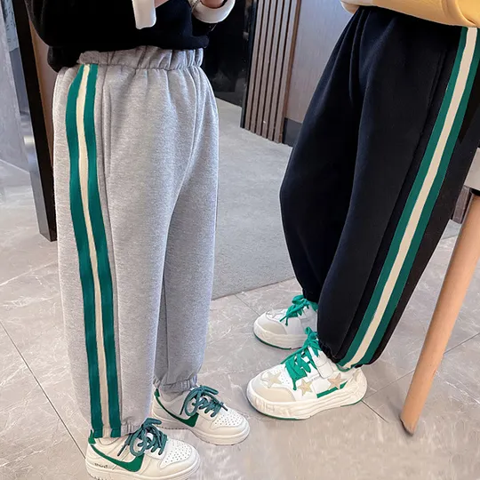 【3Y-12Y】Boys Casual Striped Design Comfortable Sweatpants