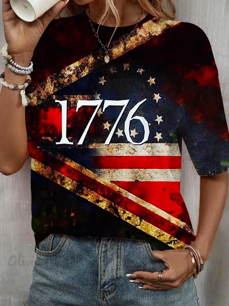 Vintage 1776 Crew Neck T-shirt