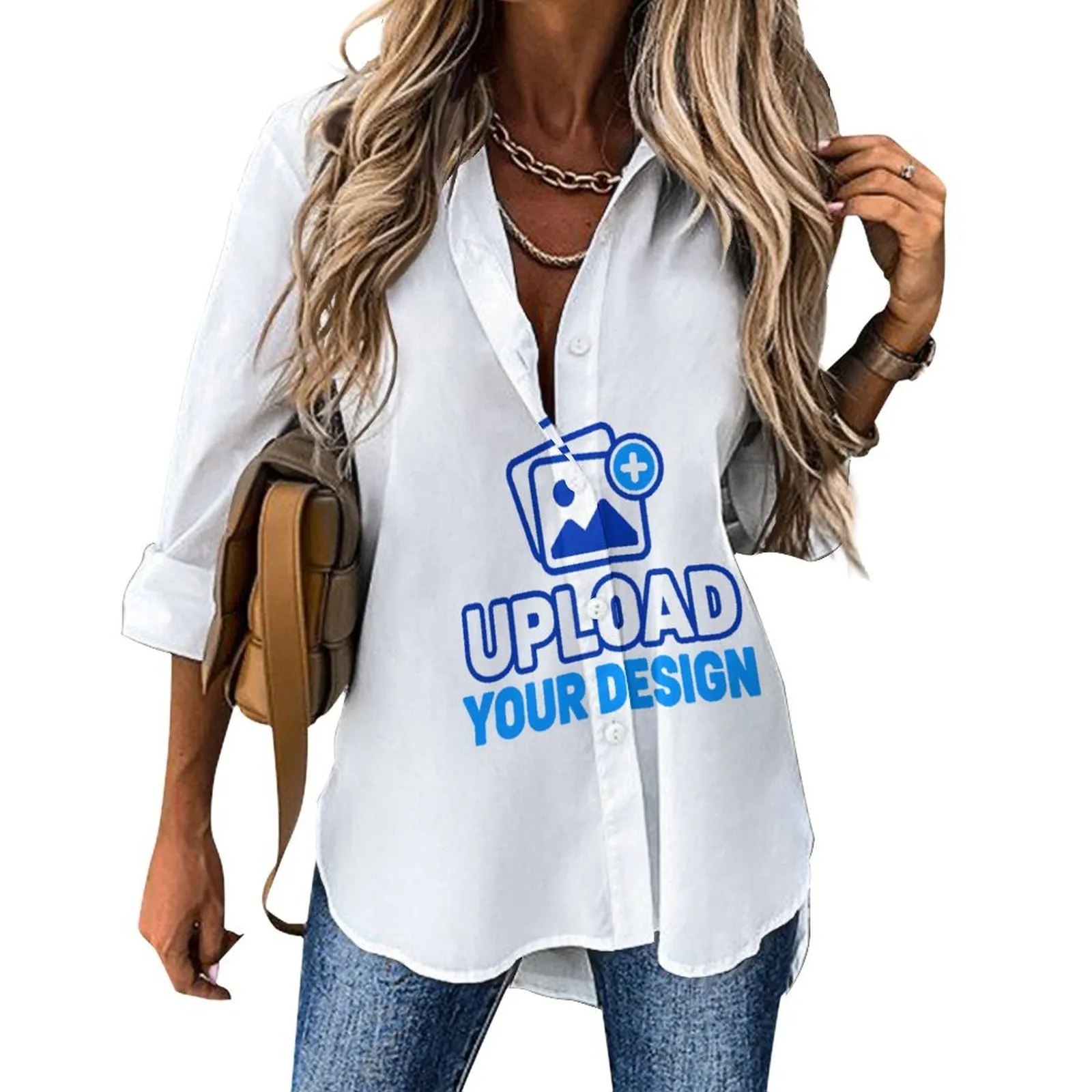 Custom Asymmetrical-Hem Relaxed Blouse product image 8