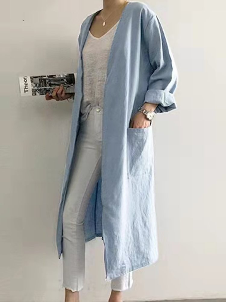 Comfy Trench Coat With Pockets