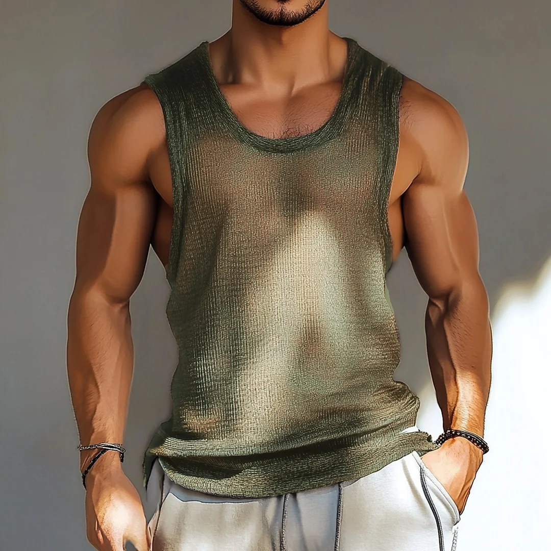 Men's Lightweight Knit Tank Top-inspireuse