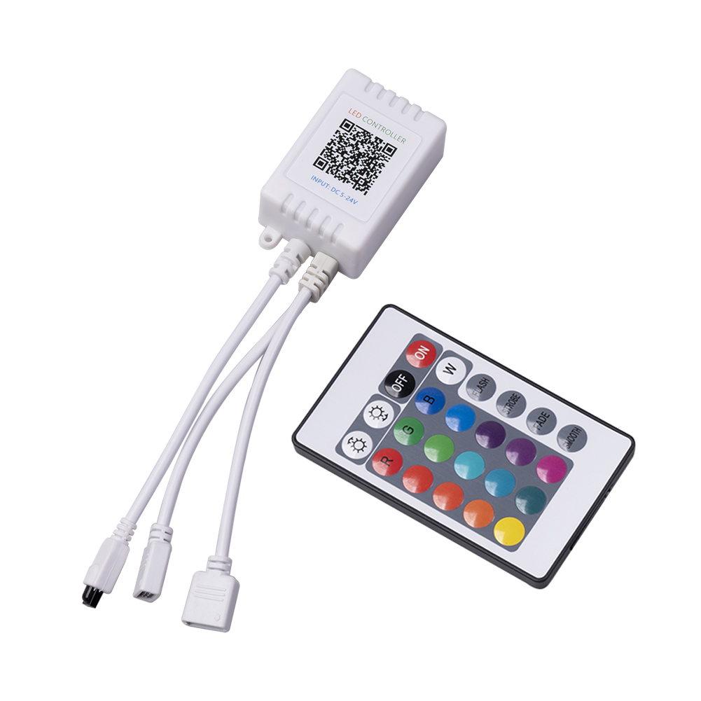 1 to 2 LED Controler Box 24 Keys IR Remote Controller for RGB Lights Strip, 501 Original
1 to 2 LED Controler Box 24 Keys IR Remote Controller for RGB Lights Strip, 501 Original