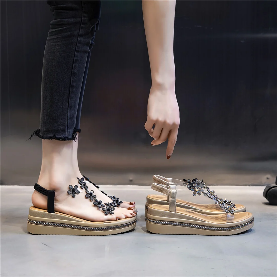 Letclo™ 2021 New Summer Ladies Fashion Special Materials Flat Sandals letclo Letclo