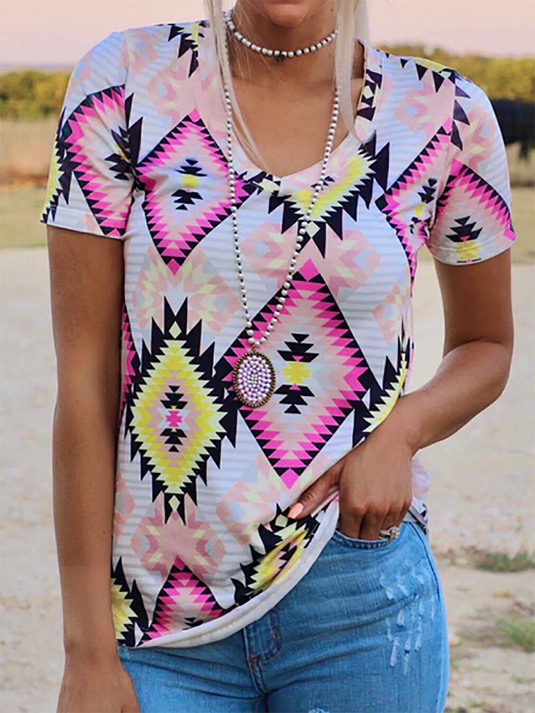Bestdealfriday V Neck Cotton Blend Short Sleeve Shirts Tops 9651857