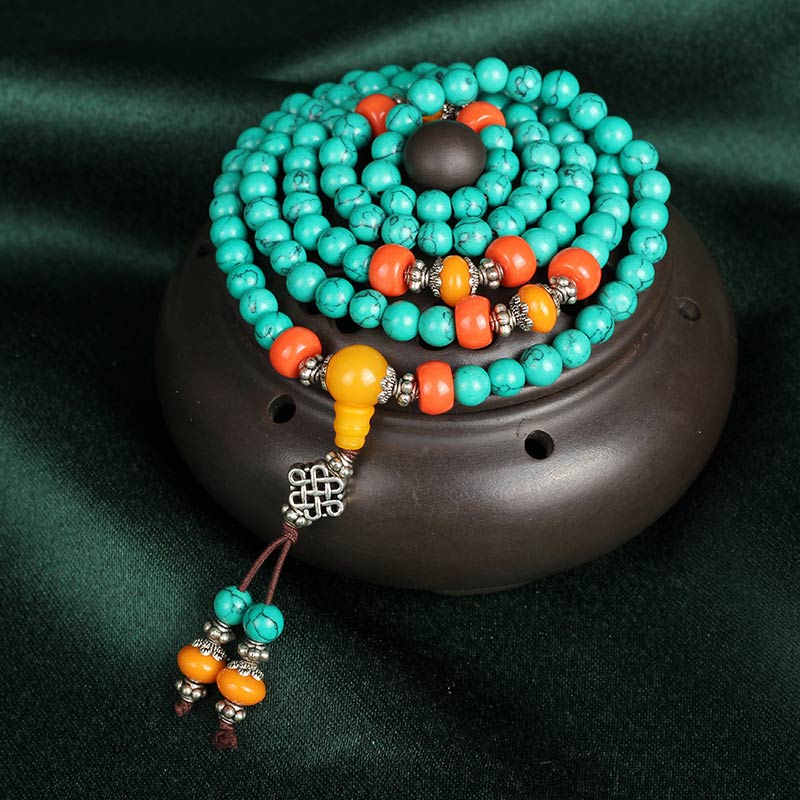 Tibetan Turquoise Mala Beads