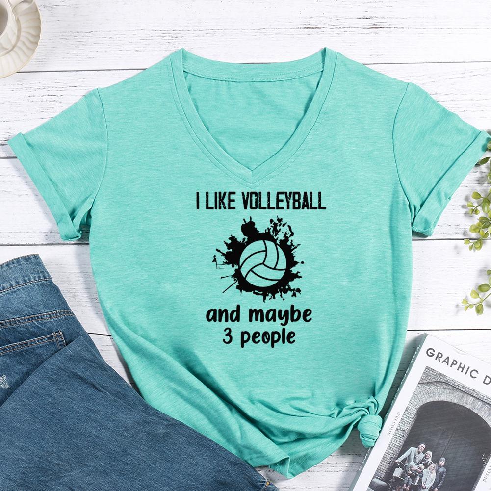 Funny Volleyball V-neck T Shirt-Guru-buzz