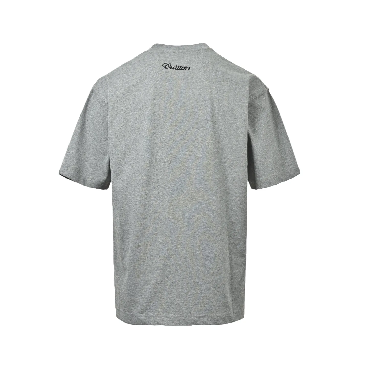 Gray Cotton T-Shirt - Back View
