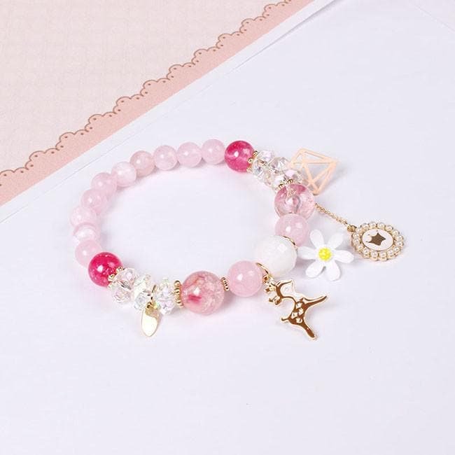 Sweet Deer Daisy Charm Bracelet SP179519