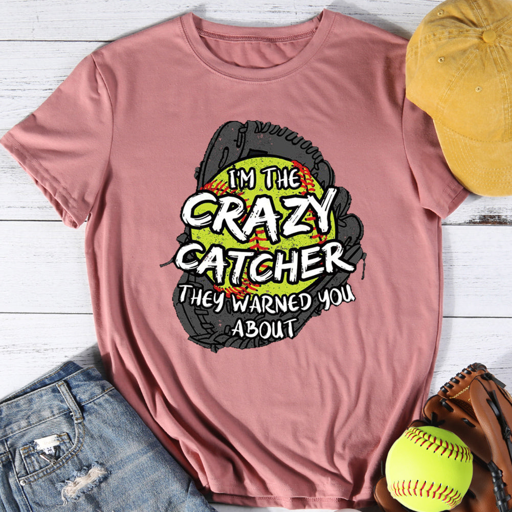 Crazy Catcher Softball T-shirt Tee - 01214-Guru-buzz