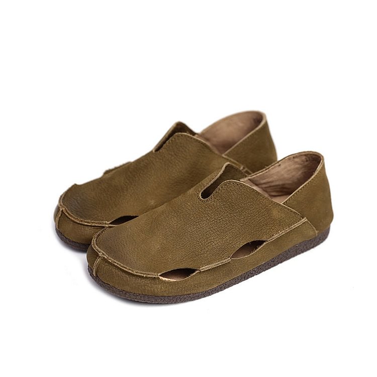Vintage Cutout Leather Sandals