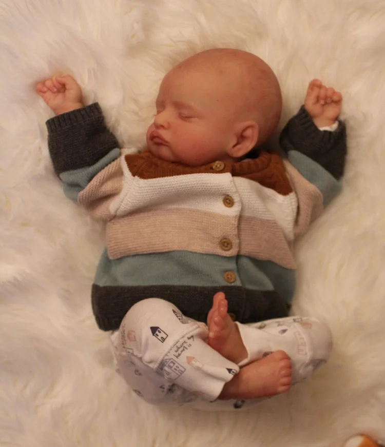  20" Chubby Cheeks Realistic Weighted Silicone Reborn Asleep Toddler Baby Boy Doll Danika - Reborndollsshop®-Reborndollsshop®