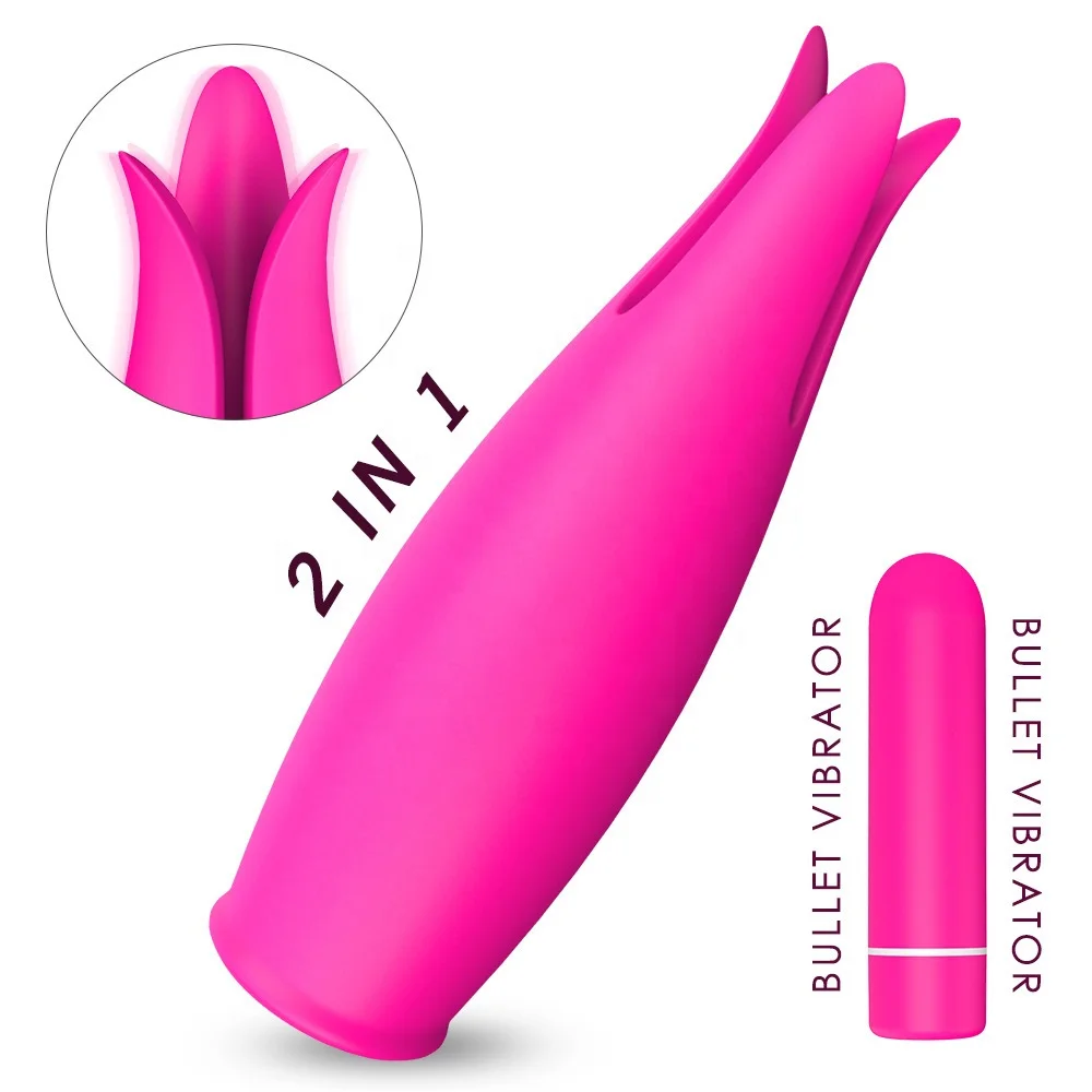 Petals Mini Bullet Tongue 2-in-1 Vibrator Nipple Clitoris Stimulator Rosetoy Official