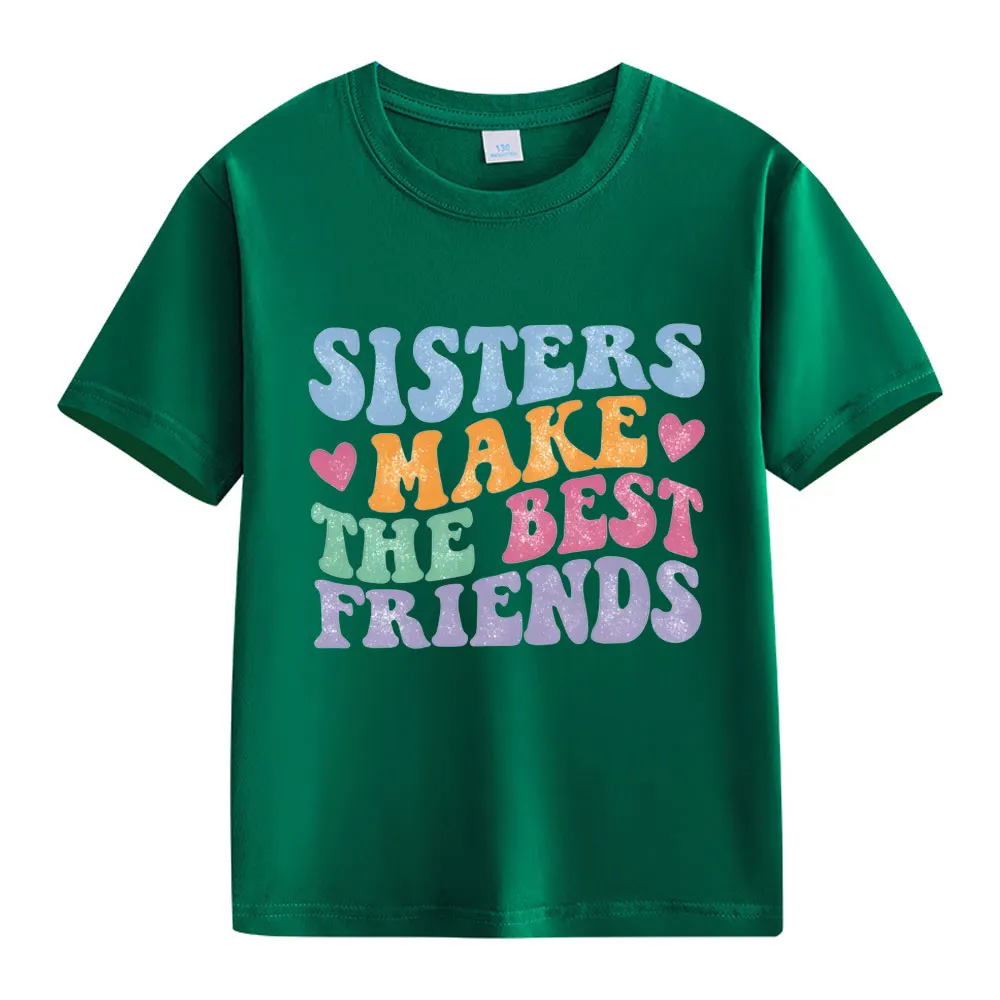 【2Y-13Y】"Sisters Make The Best Friends" Retro Kids' T-Shirt