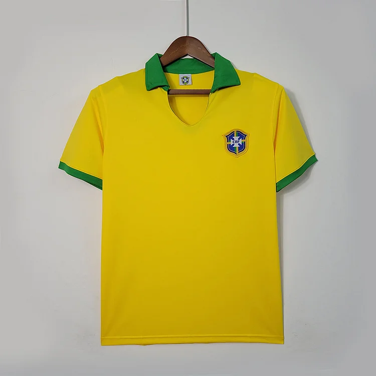 Retro 1957 Brazil Home Retro    Football jersey retro