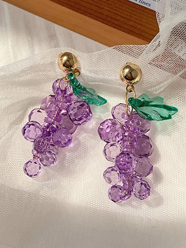Minimalist Cute Grapes Earrings Accessories