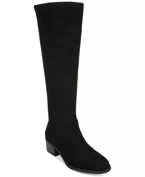 Bar III Women's Vaylap Leather Almond Toe Knee High Cold Weather Boots Black Size 6.5 M - Life is Beautiful for You - SheChoic
