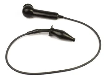 pornhint Pornhint Rubberfashion latex butt plug, enema anal plug with condom extra thick - anal sex dildo for men, women and couples