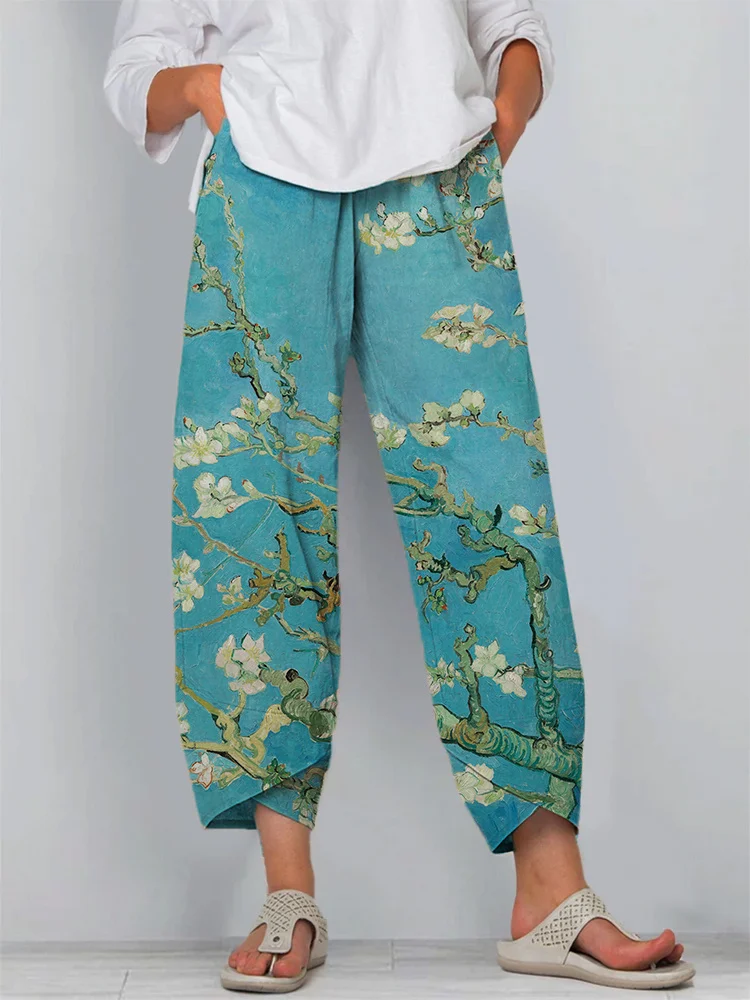 Almond Blossom Comfy Cropped Pants