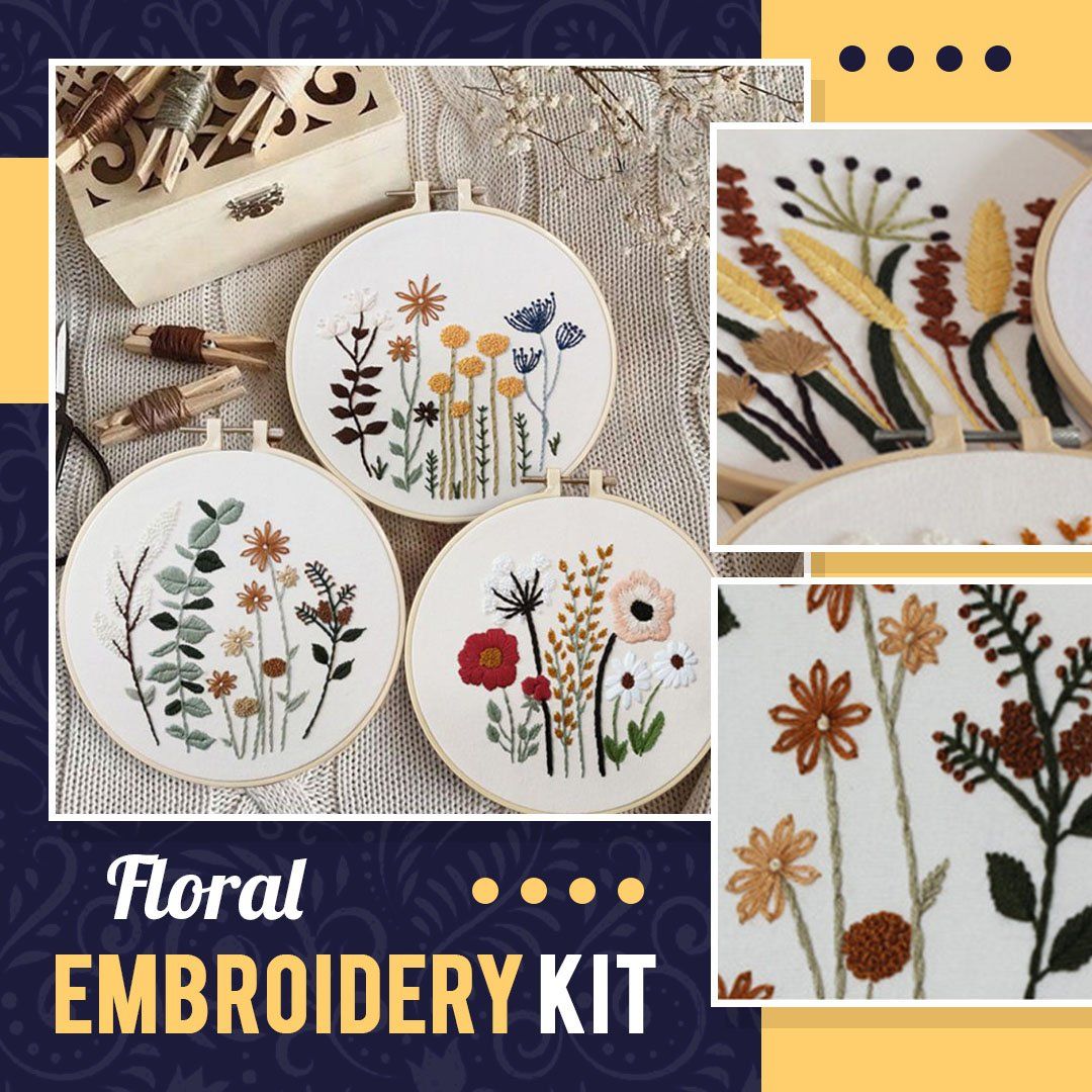 Floral Embroidery Kit