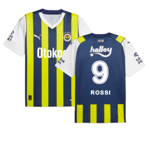 Fenerbahce Diego Rossi 9 Home Shirt Kit 2023-2024