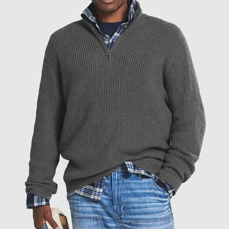 Men's Cashmere Business Casual Zipper Sweater(NEW)