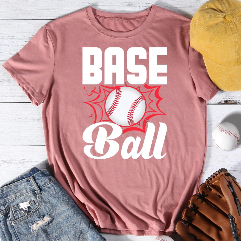 Baseball  Round Neck T-shirt-0025502-Guru-buzz