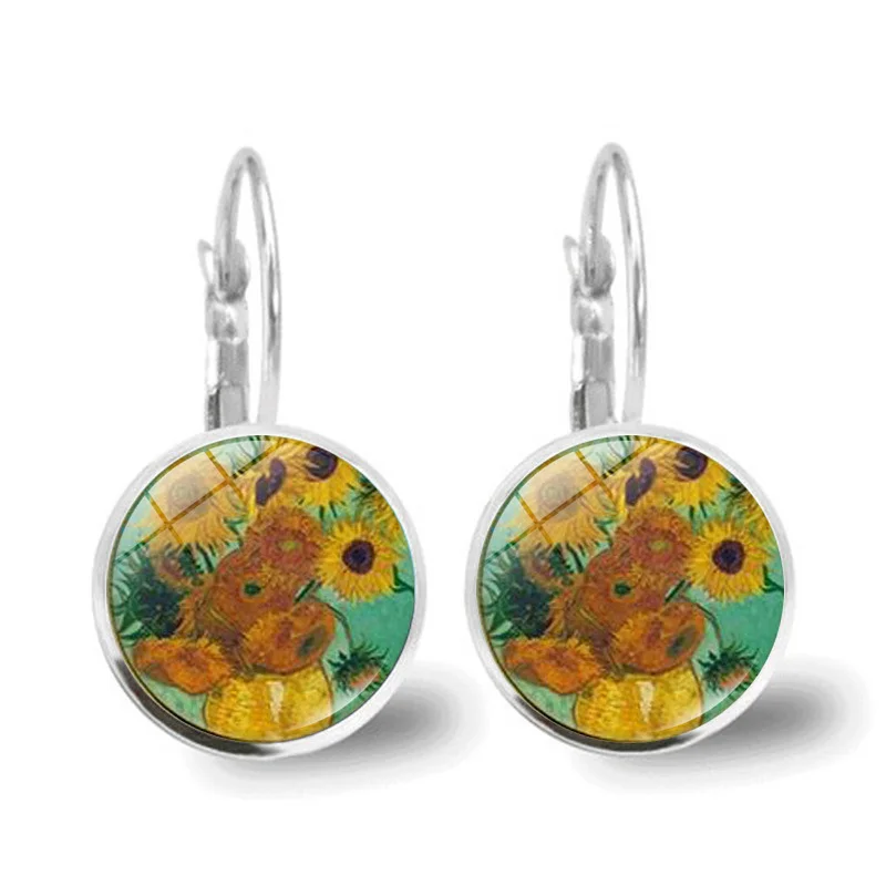 Famous Van Gogh Starry Night drop earrings