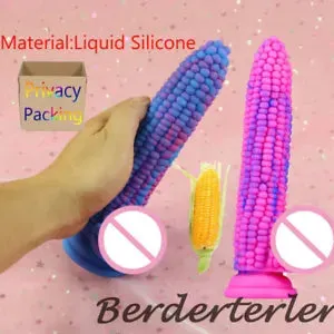 pornhint Pornhint Huge 8'' Corn Cob Dildo Liquid Silicone Dildo with Suction Cup Anal Plug Sex