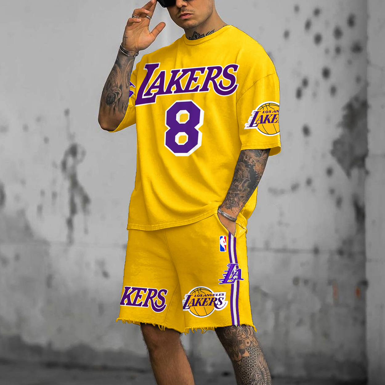 Men's Los Angeles Basketball Jersey Shorts Suit Lixishop 