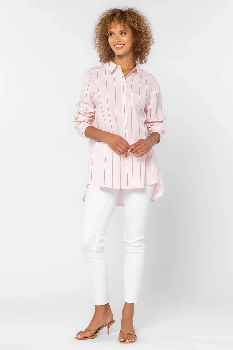 Westerly Pink Broad Stripe Shirt