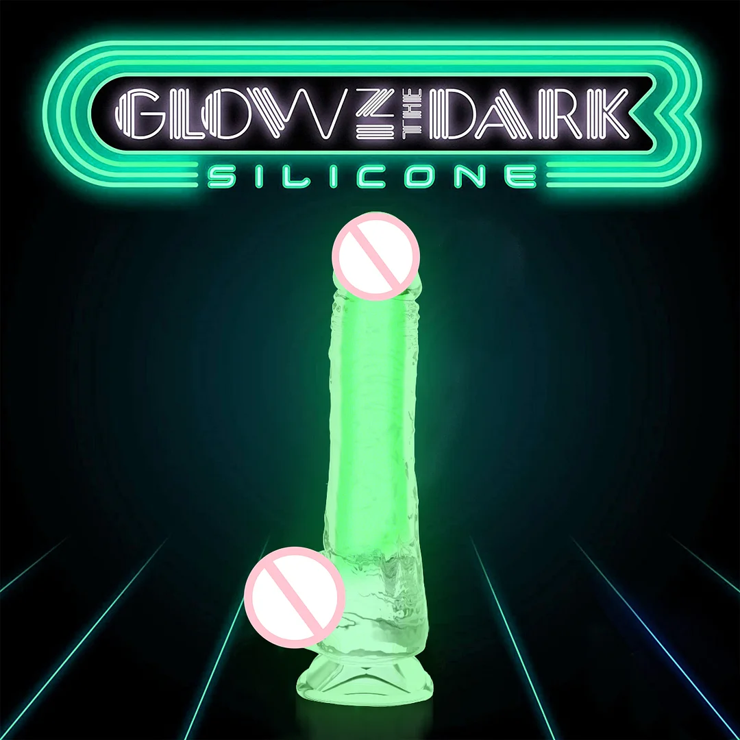 Luminous Silicone Penis Transparent Dildo Clitoral Masturbation
