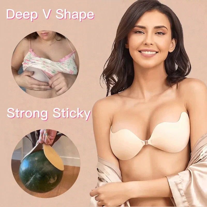 2pcs Women'S Seamless Push Up Bra With No Underwire, Side Support And Anti  Sagging Effect To Prevent Expansion And Expose; Suitable For Small Chest  And Can Be Worn Without Shoulder Straps.