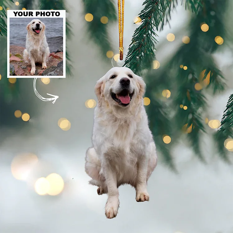 Personalized Acrylic Christmas Ornament Customized Pet Photo Xmas Decor Gift for Friends Family