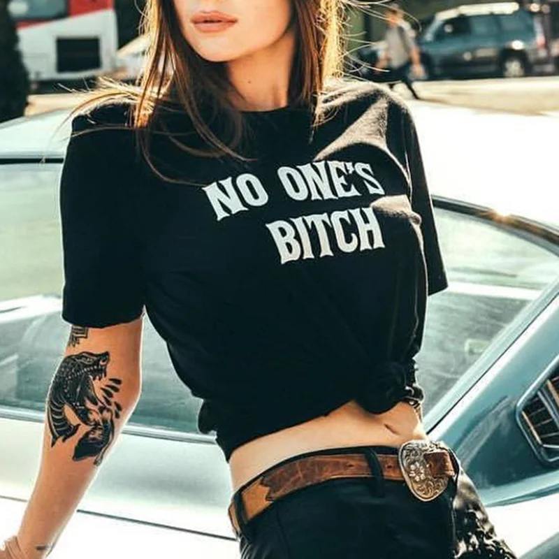 No one’s bitch Printed Women's T-shirt -  