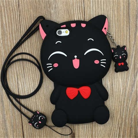 Black/White Kawaii Neko Cat iPhone Case SP168219