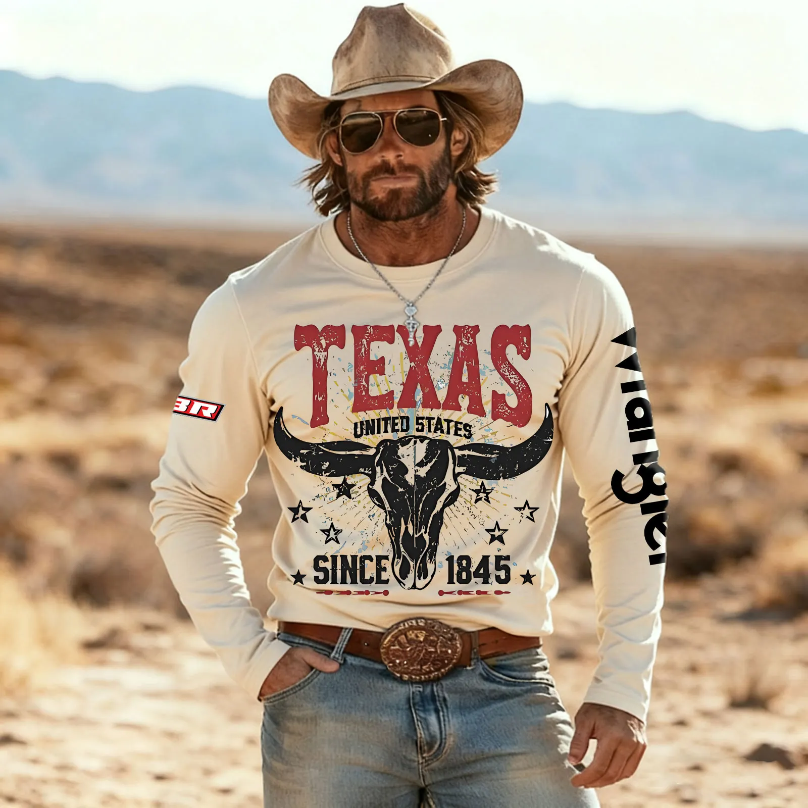 Graphic Long Sleeve Tee For Men