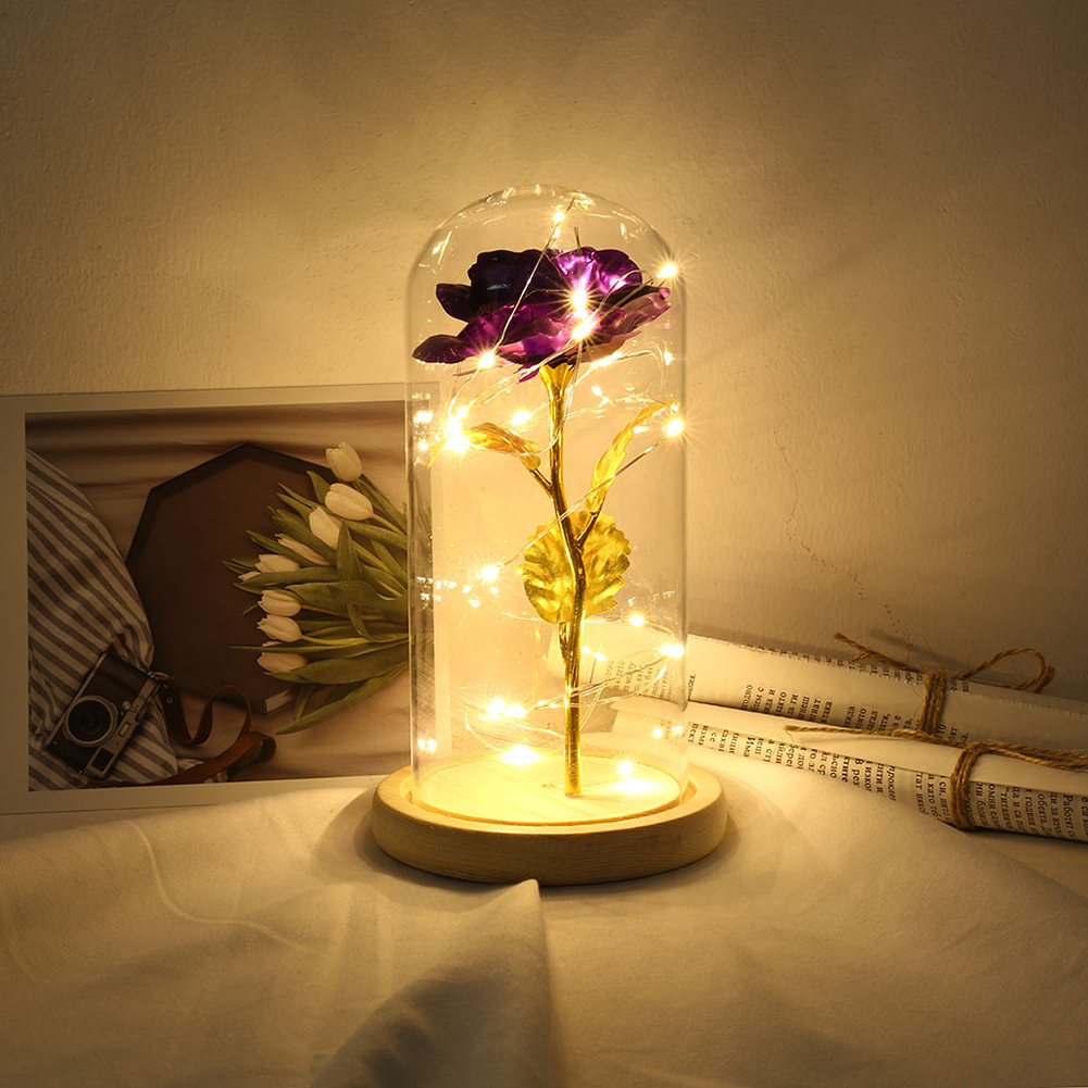 20LED Wooden Base Night Lights Rose Glass Dome Copper Wire String Lights, 501 Original
20LED Wooden Base Night Lights Rose Glass Dome Copper Wire String Lights, 501 Original
