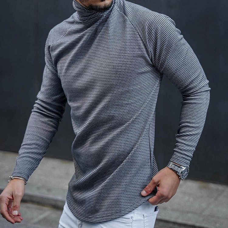 High Neck Thermal Long Sleeve T-Shirt