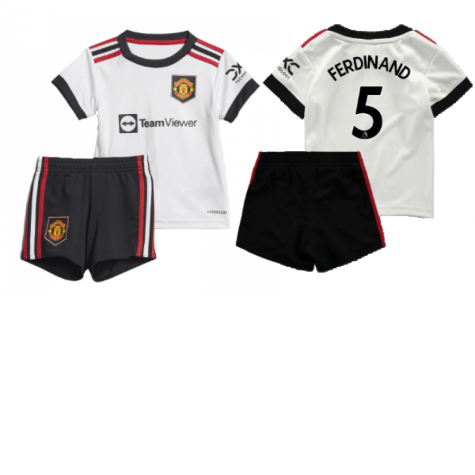 Manchester United Rio Ferdinand 5 Away Shirt Kit Kids & Junior Mini Kit 2022-2023