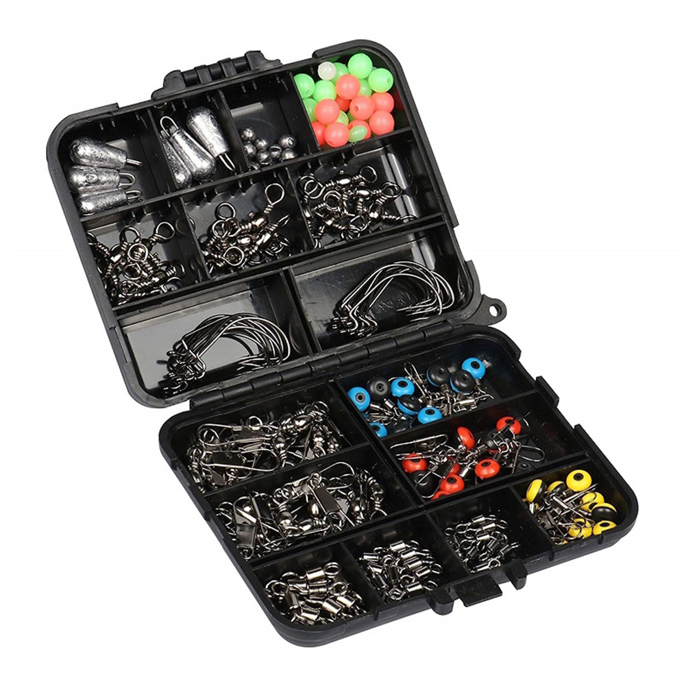 170pcs Fishing Swivels Snaps Hooks Beads Lead Sinker Carp Fishing Tackle, 501 Original
170pcs Fishing Swivels Snaps Hooks Beads Lead Sinker Carp Fishing Tackle, 501 Original