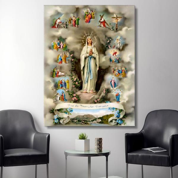 Our Lady of the Most Holy Rosary Canvas Wall Art