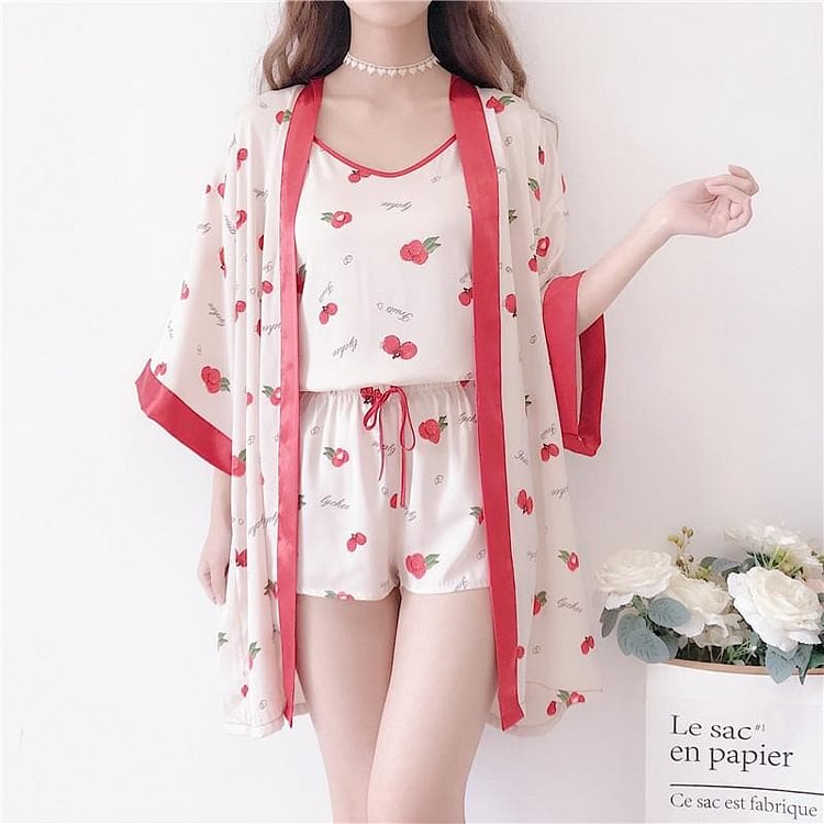 Kawaii Litchi Three-Piece Homewear SP14123