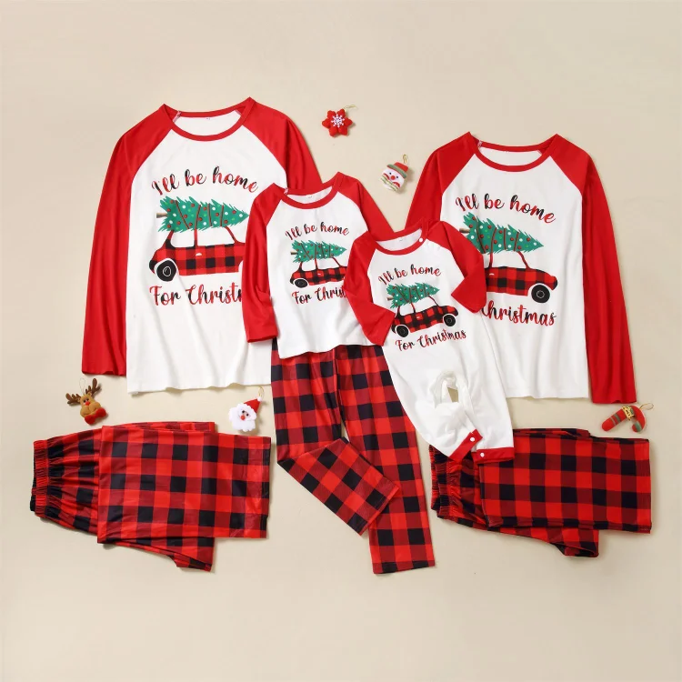 Christmas Truck Pattern Family Matching Pajamas Set